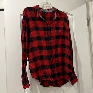 Lucky Buffalo Plaid shirt with back button detail size L